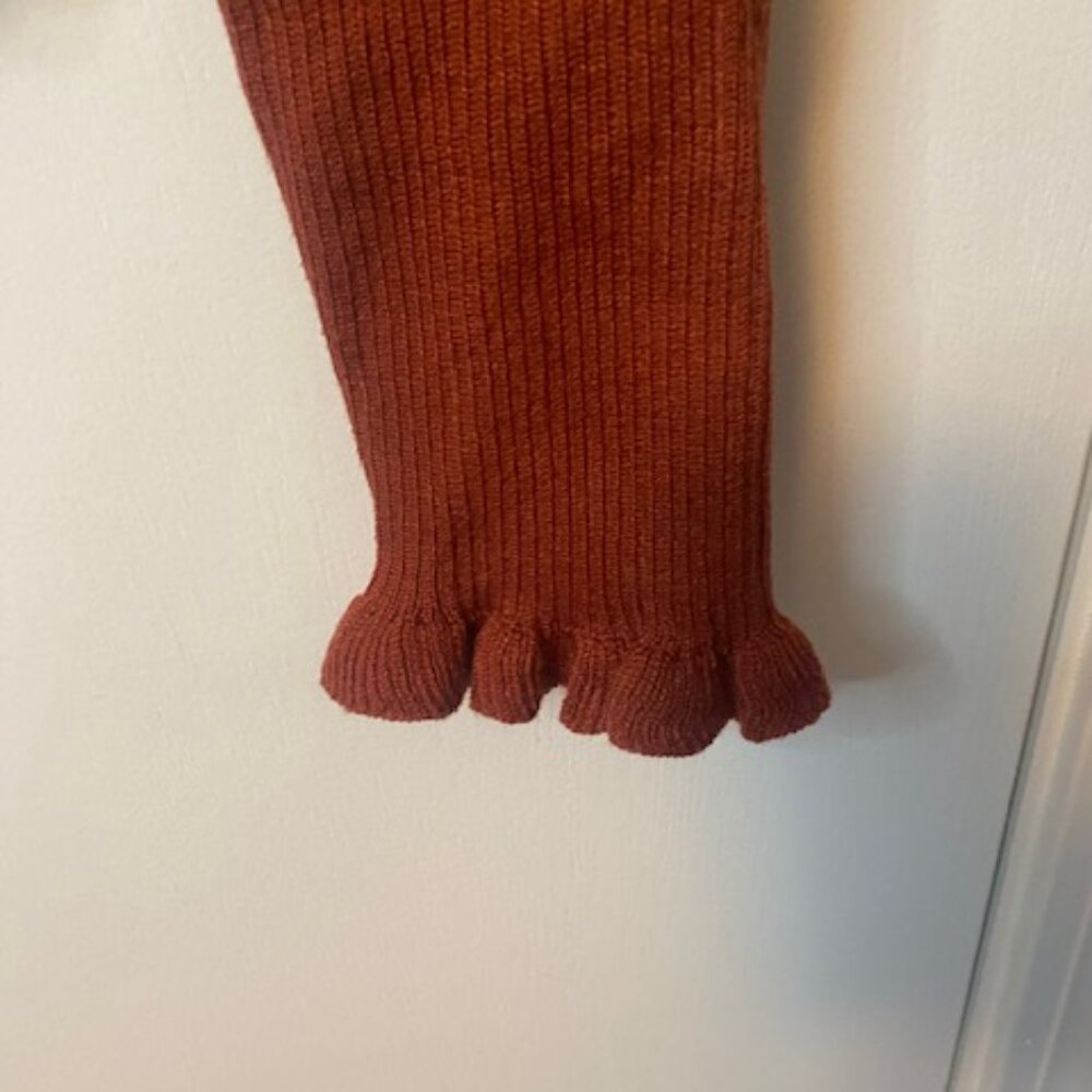 Romwe Rust crop sweater with bow - Picture 6 of 9